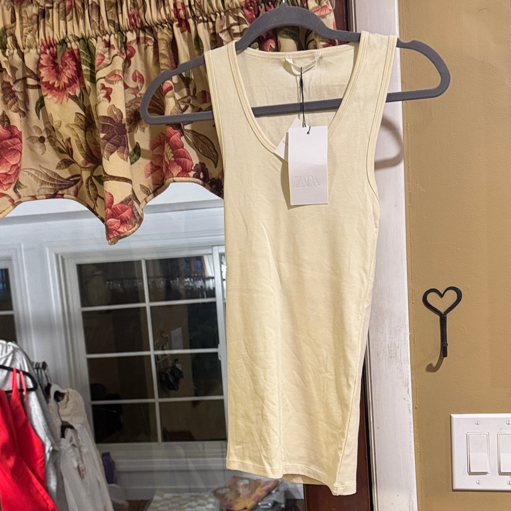 Zara Light Yellow Women's Tank Top